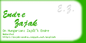 endre zajak business card